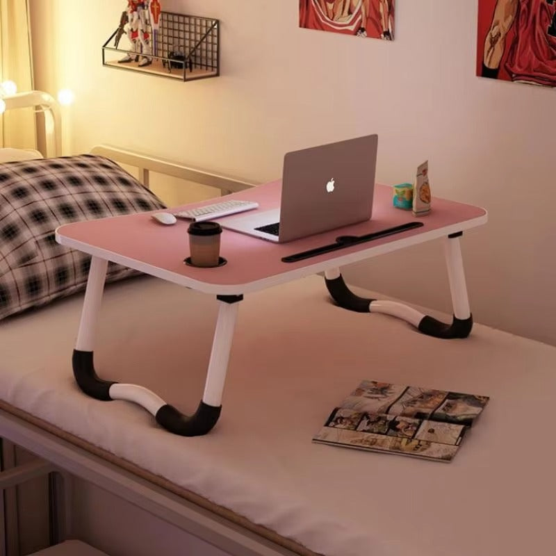 Wooden Laptop Table | Laptop Stand | Multi purpose Foldable, Wooden Laptop Table with Glass and Mobile Holder